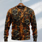 Skull Dark Fire Abstract Art – Sweater - Ugly Christmas Sweater