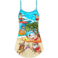 Santa Beach Chill Holiday – Women's Summer Sleeveless V-Neck Camisole Dress