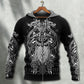 Viking Warrior Blood Pattern Style - 3D Hoodie