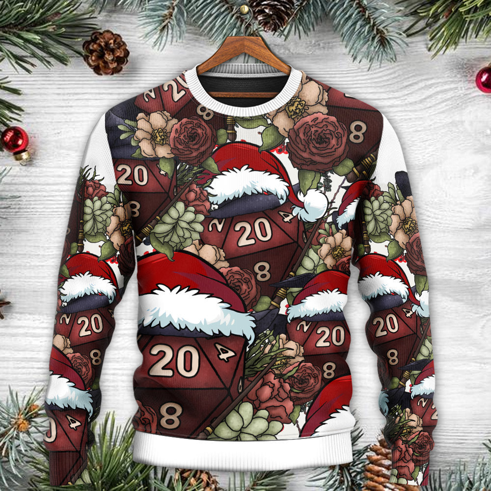 Christmas D20 Witch Dice Holiday Vibe – Sweater - Ugly Christmas Sweater
