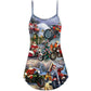 Christmas Santa Motorcycle Gift Light – Women's Summer Sleeveless V-Neck Camisole Dress