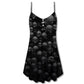 Skull Dark Rebel Quote – Women's Summer Sleeveless V-Neck Camisole Dress