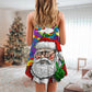 Christmas Hippie Santa Style – Women's Summer Sleeveless V-Neck Camisole Dress