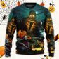 Halloween Skull Dark Night Art – Sweater - Ugly Christmas Sweater