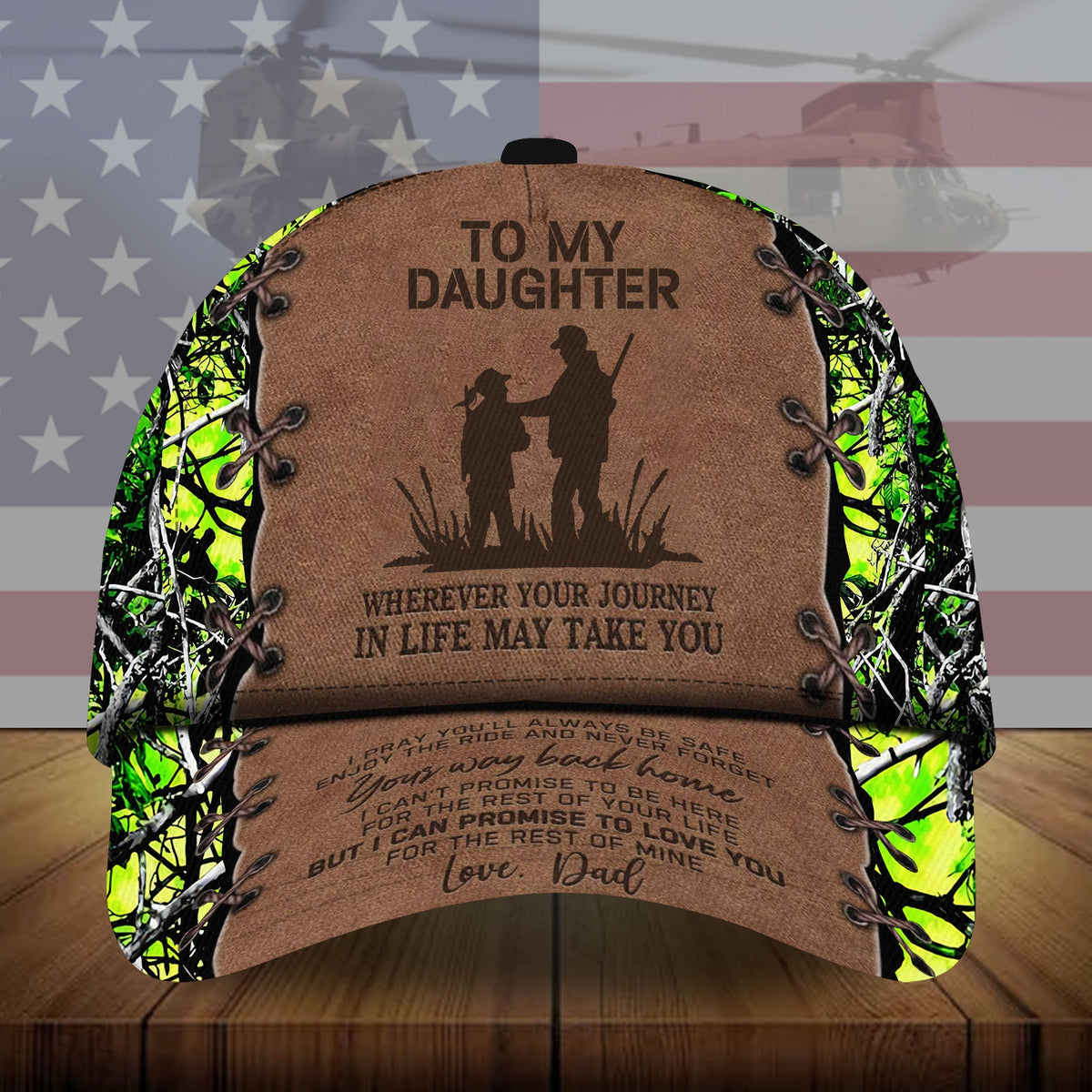To My Daughter Personalized Camo Deer Hunting Gift – Classic Cap
