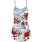 Santa Snow Mountain Art – Women's Summer Sleeveless V-Neck Camisole Dress