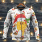 Christmas Hippie Groovy Santa Smile Face - Hoodie