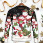 Christmas Cute Snowman Cardinal Happy Xmas – Sweater - Ugly Christmas Sweater