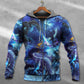 Blue Dragon Skull Lightning - 3D Hoodie