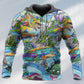 Hippie Shark Colorful Peace - 3D Hoodie