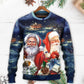 Christmas Santa Claus Snow Scene – Sweater - Ugly Christmas Sweater
