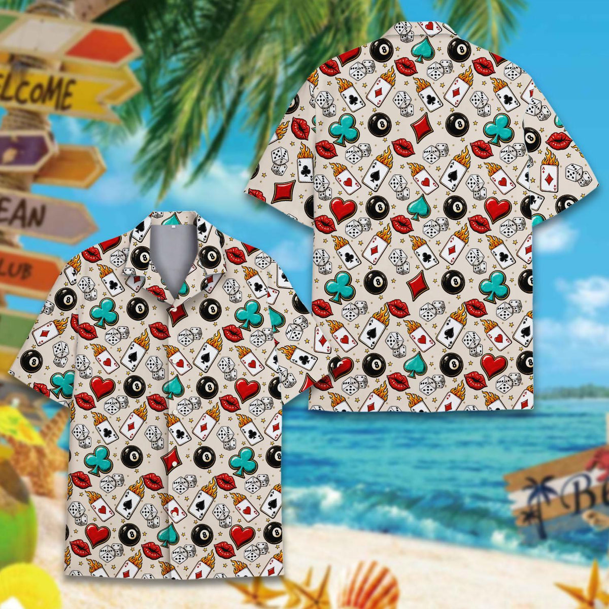 Casino Cocktail Las Vegas Poker Summer Party – Hawaiian Shirt