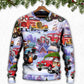 Santa Hot Rod Christmas Tree Style – Sweater - Ugly Christmas Sweater