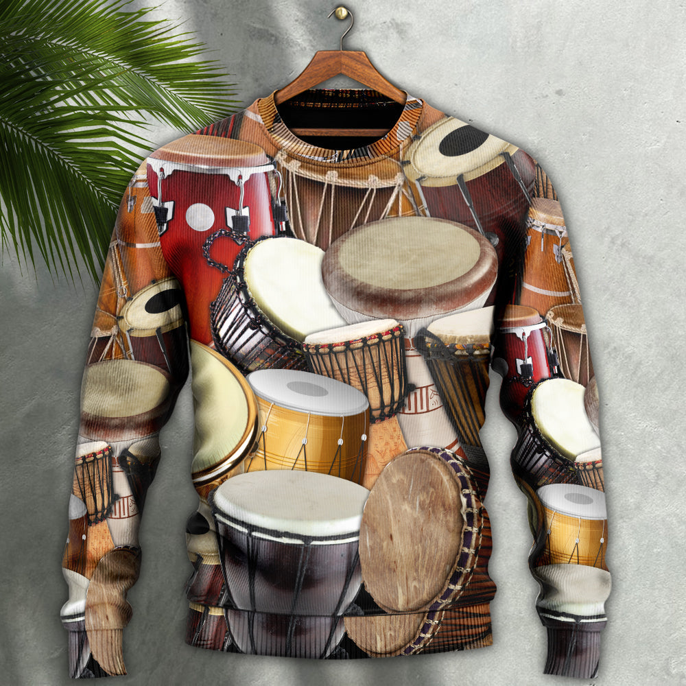 Drum Music Lifestyle Quote Style – Sweater - Ugly Christmas Sweater