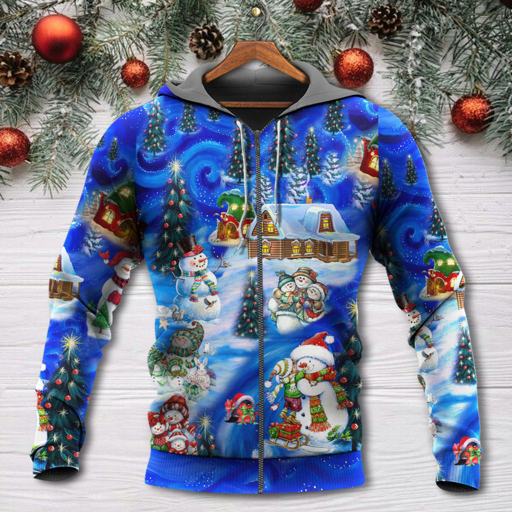 Christmas Snowman Chill With Friends - 3D Hoodie