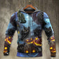 Halloween Black Cat Dark Night - 3D Hoodie