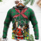 Christmas Cowboy Santa Green Style - 3D Hoodie