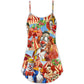 Clown Happy Snow Christmas Flowers – Women's Summer Sleeveless V-Neck Camisole Dress