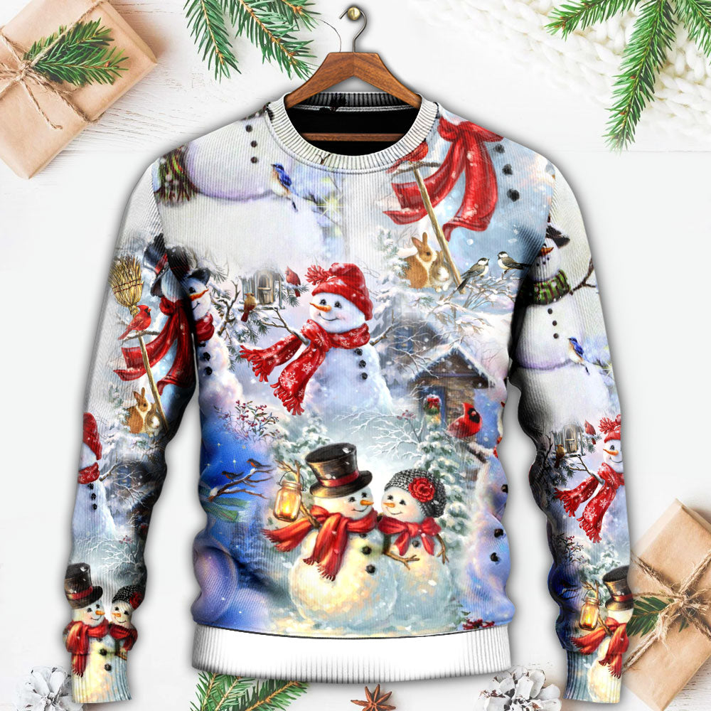 Snowman Christmas Merry Xmas Style – Sweater - Ugly Christmas Sweater