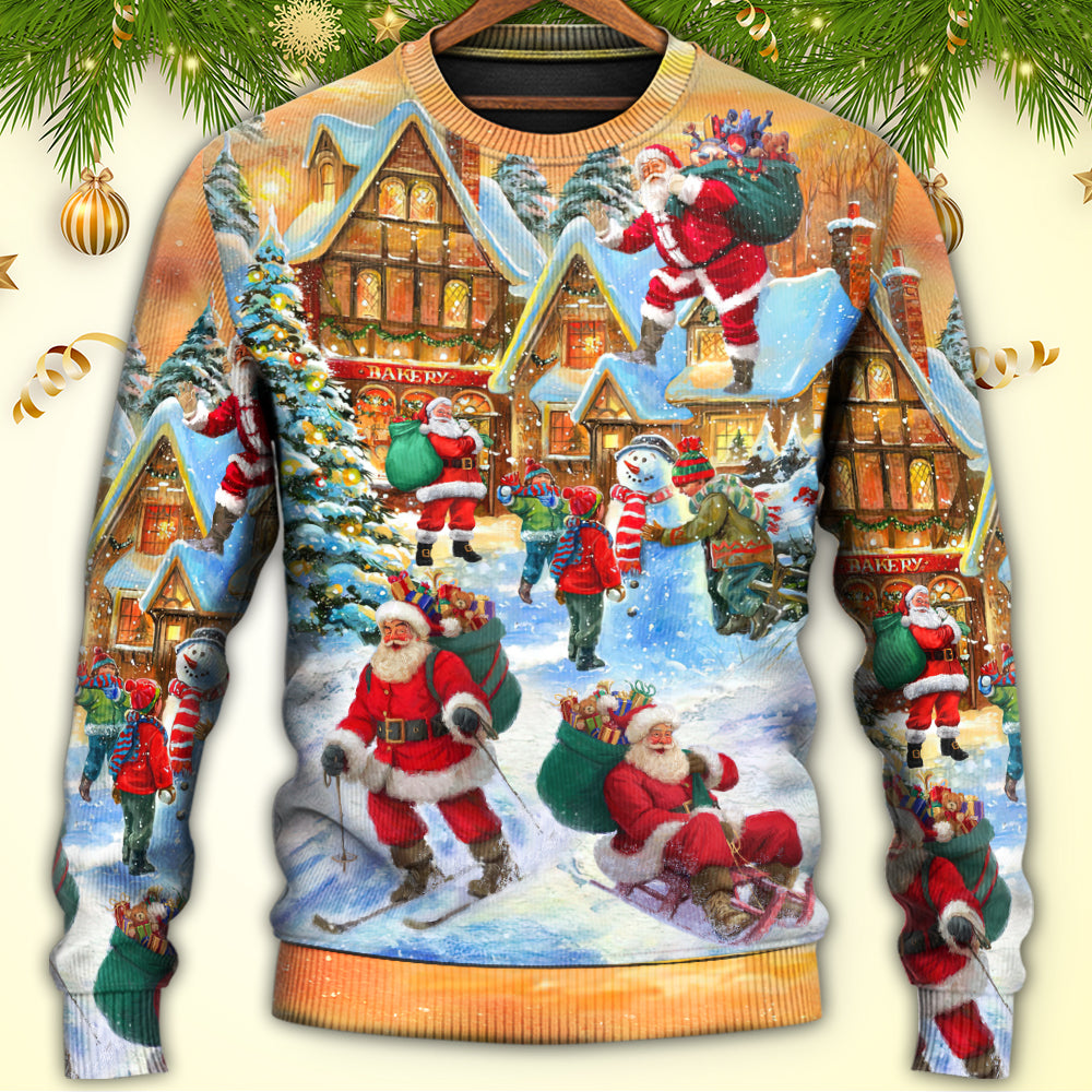 Christmas Santa In Town Xmas Is Coming – Sweater - Ugly Christmas Sweater
