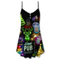 Christmas Beer Neon Party – Women's Summer Sleeveless V-Neck Camisole Dress