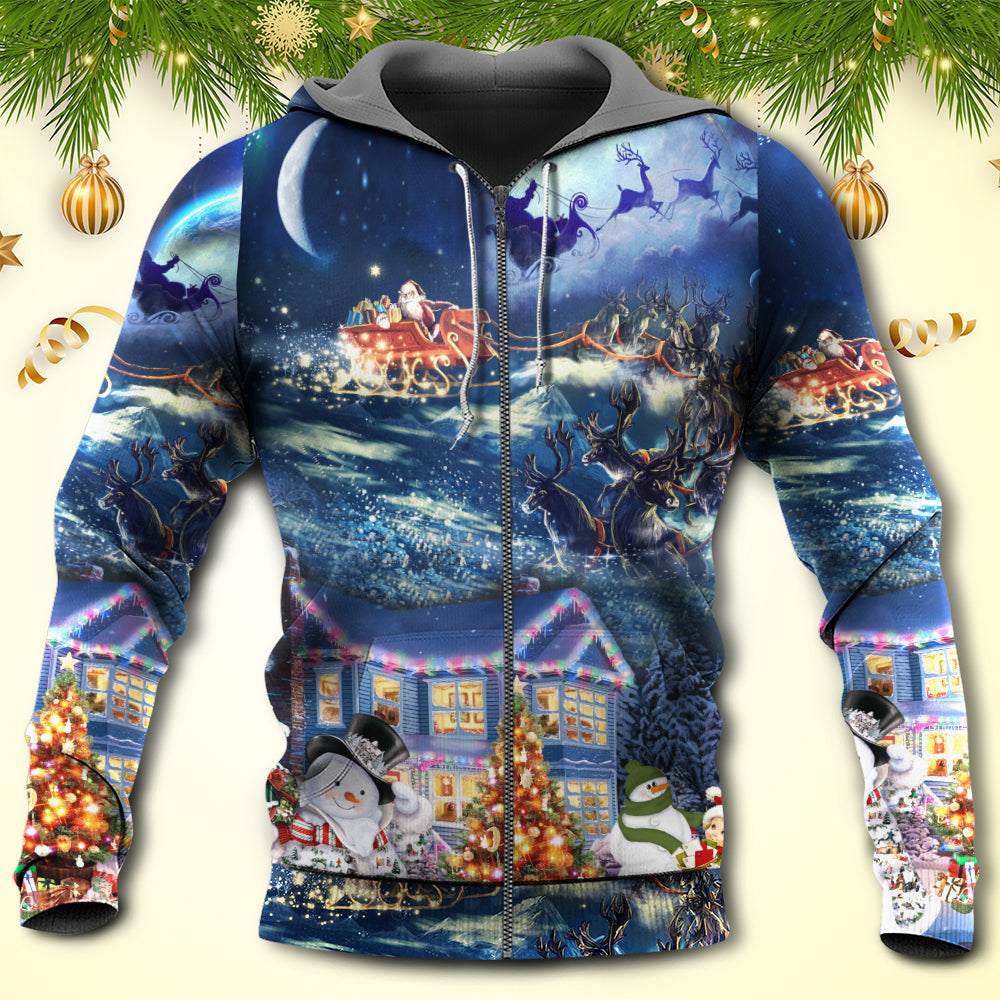 Christmas Family Love Glow Art – 3D Hoodie