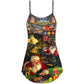 Santa Toy Train Factory Christmas – Women's Summer Sleeveless V-Neck Camisole Dress
