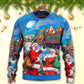 Christmas Santa Train Gift Art Style – Sweater - Ugly Christmas Sweater