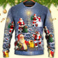 Christmas Santa Love Light Xmas Tree – Sweater - Ugly Christmas Sweater