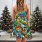 Christmas Parrot Tropical Love – Women's Summer Sleeveless V-Neck Camisole Dress