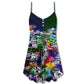 Fishing Merry Christmas Vibe – Women's Summer Sleeveless V-Neck Camisole Dress