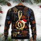Christmas Guitar Happiness Santa Hat – Sweater - Ugly Christmas Sweater