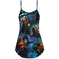 Halloween Skull Pumpkin Night – Women's Summer Sleeveless V-Neck Camisole Dress