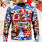 Christmas Santa Snowy Night Merry Xmas – Sweater - Ugly Christmas Sweater