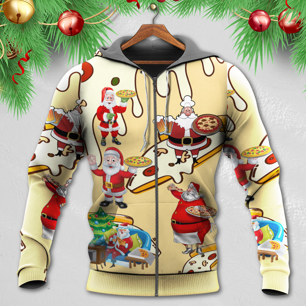 Santa Pizza Night Christmas - 3D Hoodie