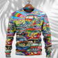 Hippie Van Colorful Peace Art – Sweater - Ugly Christmas Sweater