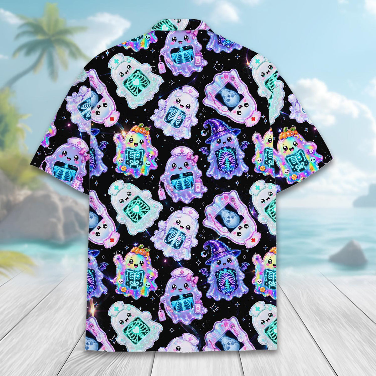 Halloween Medical X-Ray Ghost Nurse Spooky – Hawaiian Shirt