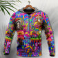 Hippie Magic Trippy Mushroom Art - Hoodie