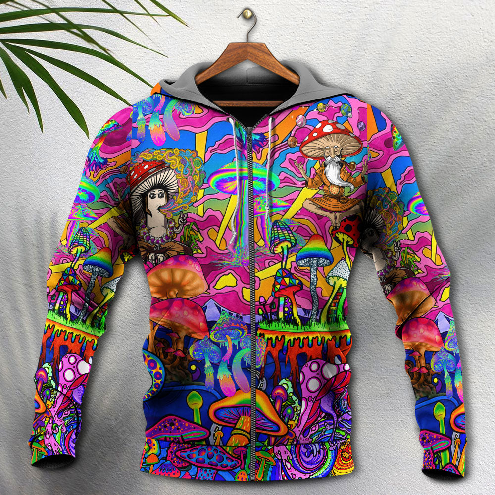 Hippie Magic Trippy Mushroom Art - Hoodie