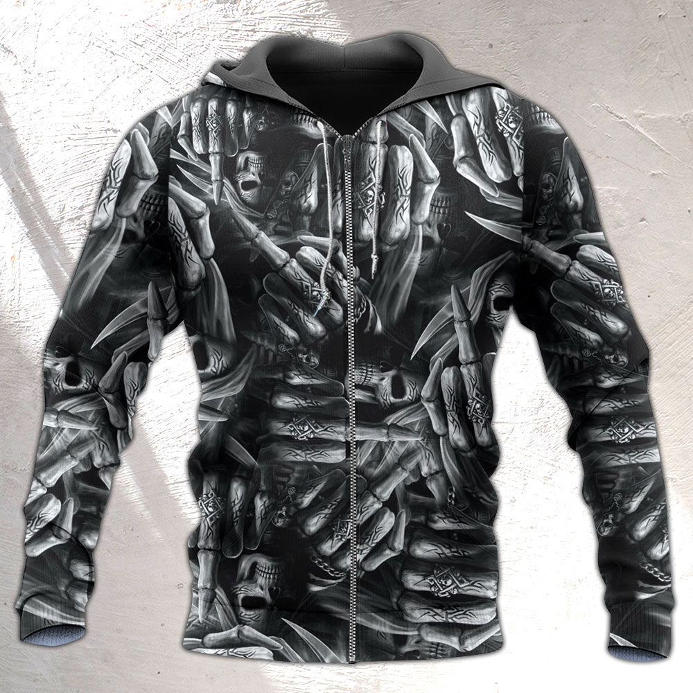 Skull Life And Mortality Quote - 3D Hoodie