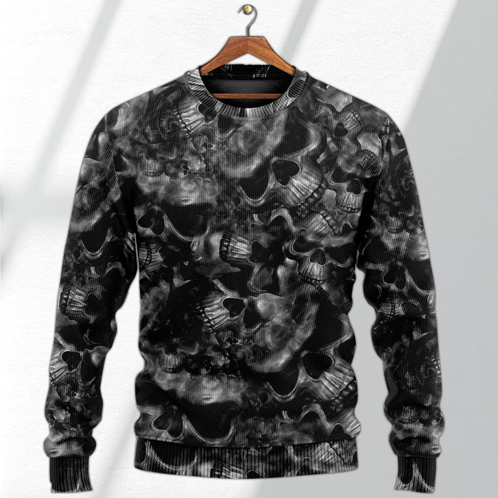 Skull Life Symbolic Art Style – Sweater - Ugly Christmas Sweater