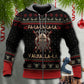 Viking Valhalla Black Red Xmas - 3D Hoodie