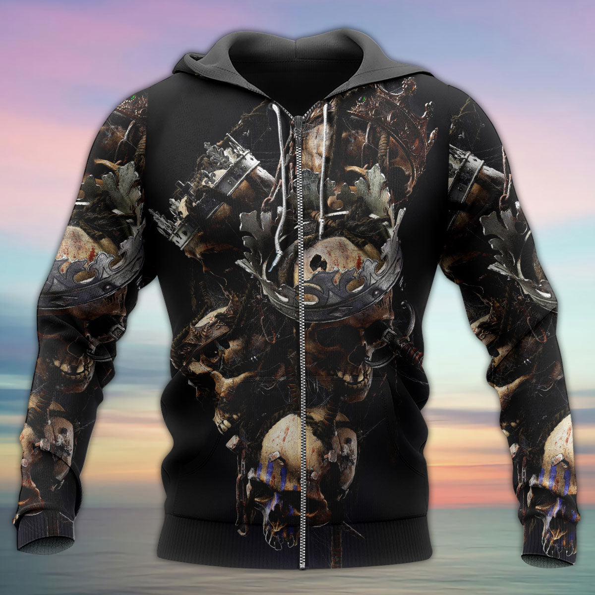 Skull King Forever Quote Art – 3D Hoodie