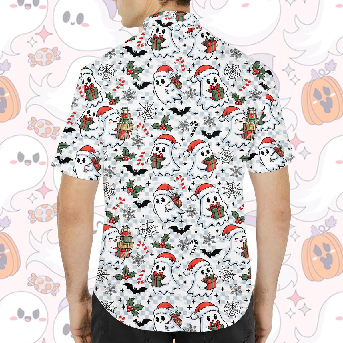 Creepy Christmas Santa Ghost Spooky Holiday – Hawaiian Shirt