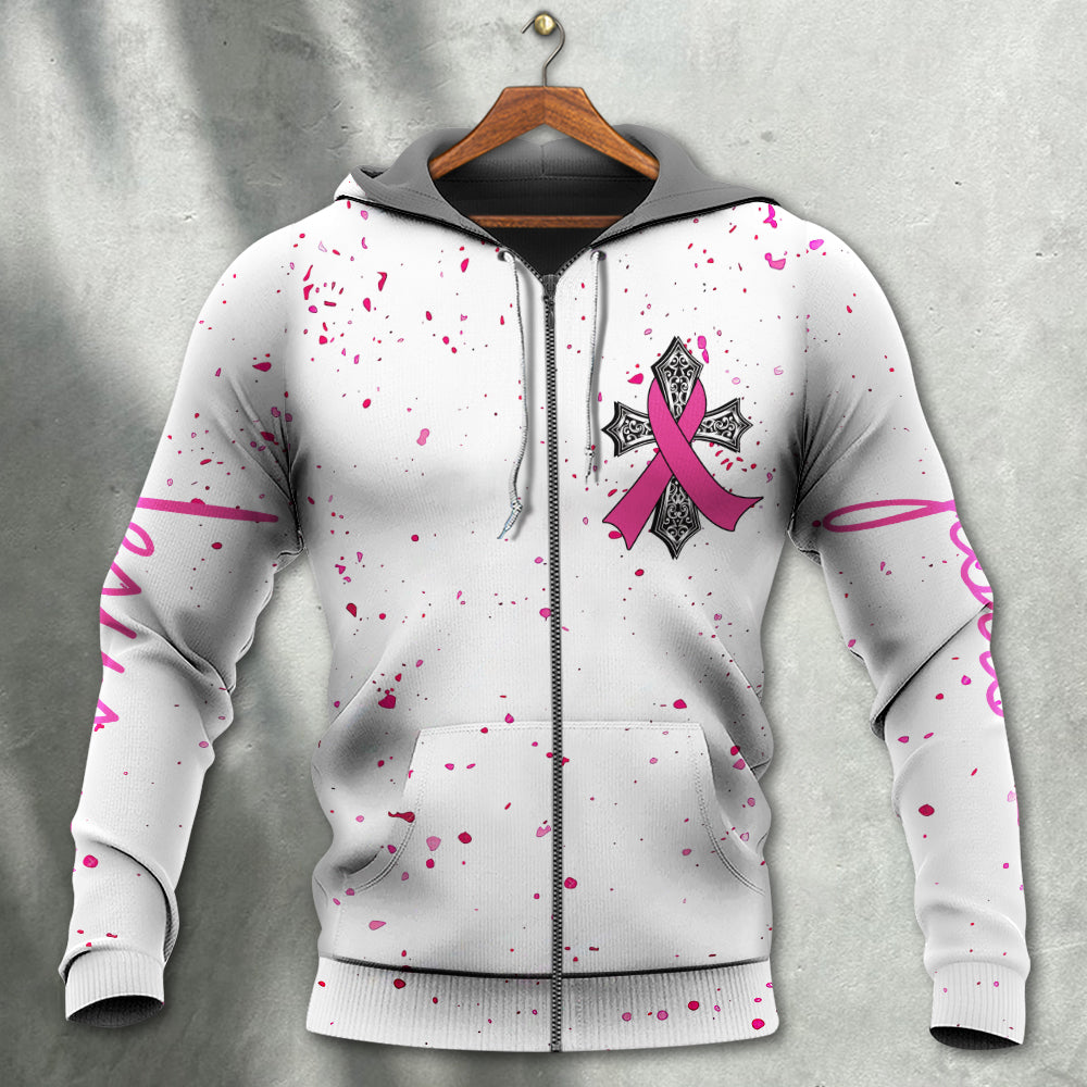 Breast Cancer Awareness Wear Pink Message - Hoodie