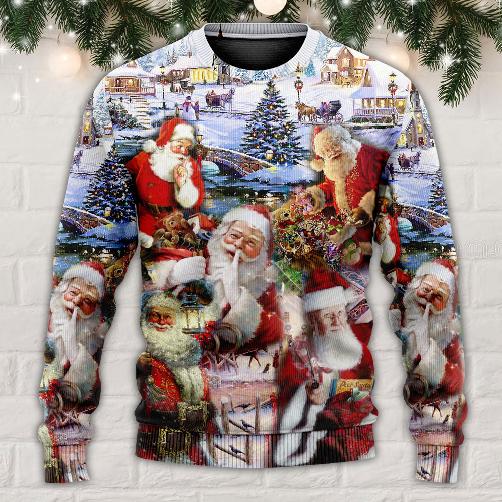 Christmas Santa Holiday Fun Quote – Sweater - Ugly Christmas Sweater