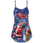 Santa Cozy Light Art – Women's Summer Sleeveless V-Neck Camisole Dress