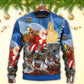 Christmas Santa Reindeer Gift Art Style – Sweater - Ugly Christmas Sweater