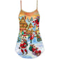 Santa In Town Holiday – Women's Summer Sleeveless V-Neck Camisole Dress