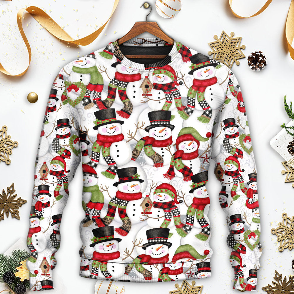 Christmas Snowman Family Happy Holiday – Sweater - Ugly Christmas Sweater